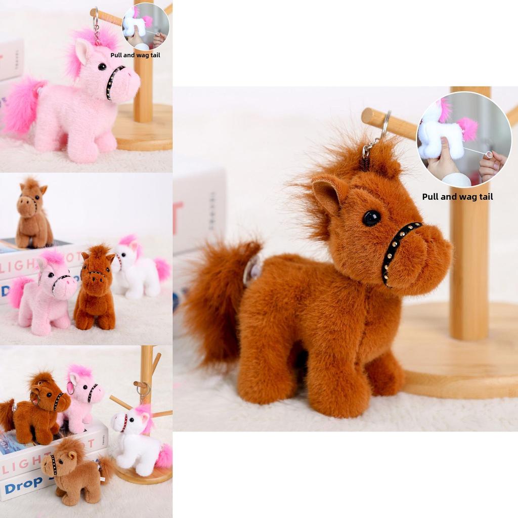 Animal Plush Doll Keyring With Pp Cotton Filling For Girls And Kids