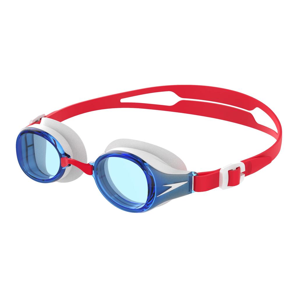 Speedo Hydropure Junior Free Size Goggles, Unisex, SEB02211, Red/Blue,