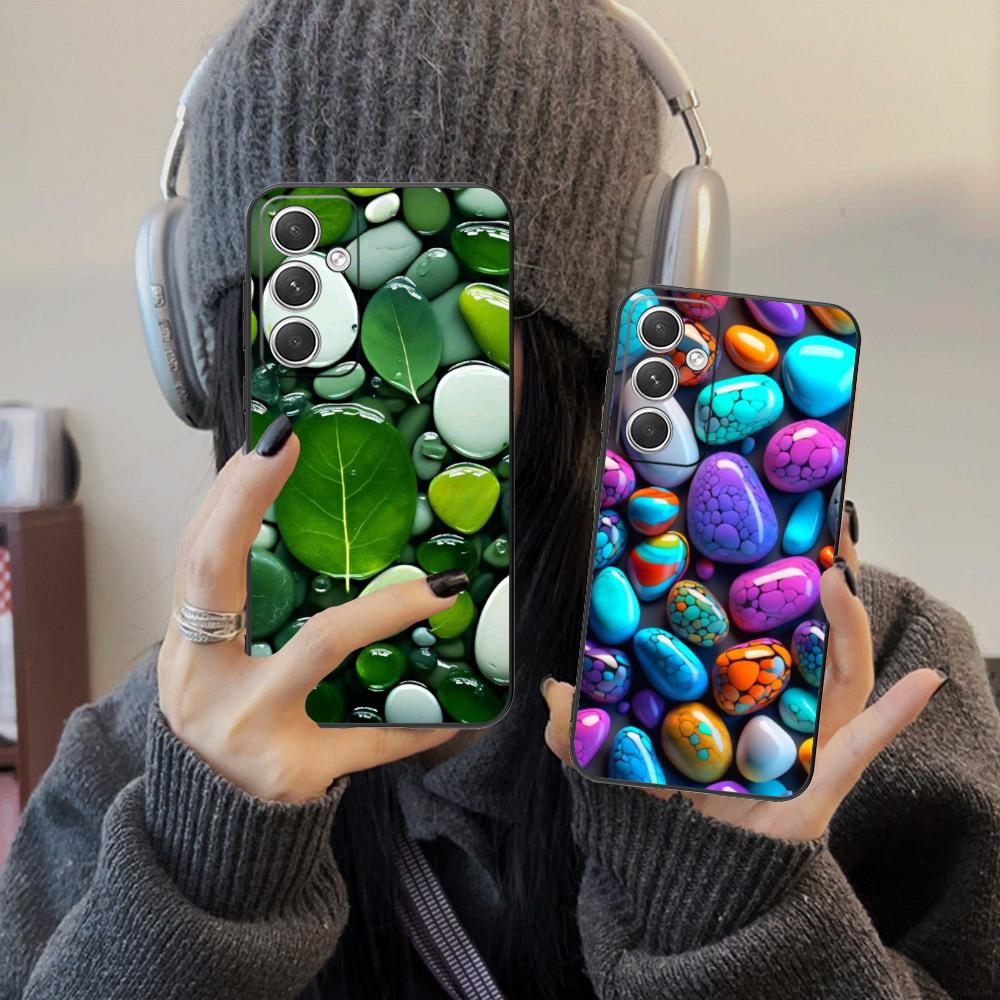 Aesthetic Stones Mobile Phone Case for Samsung Galaxy S26 S25 S24 S23 S22 S21 S20 Note20 Plus FE Ultra Colorful Cover Cellphones