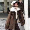 Leather Jacket Women's Fleece Thickened New Fur Integrated Retro Leather Jacket Loose Motorcycle Clothes