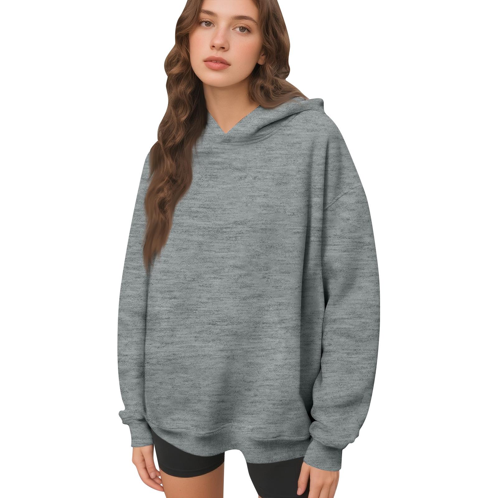 

Женские толстовки с капюшоном, повседневные удобные топы, осенние модные наряды L