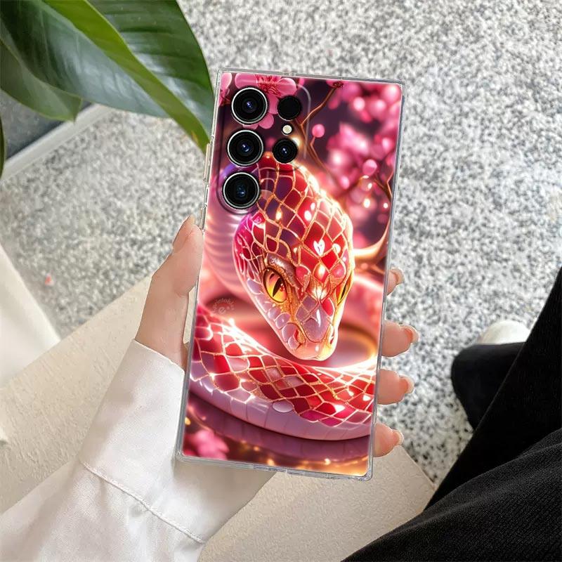 Snakes and Women Clear Case For Samsung Galaxy S26 S25 S24 S23 Ultra S20 S21 FE S22 Plus S26Ultra S25FE Soft Silicon Phone Cover