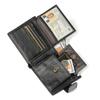 2025 Men's Retro Trifold Dark Brown Business Wallet Multi-Card Slots Genuine Leather Short Wallet Ready Stock