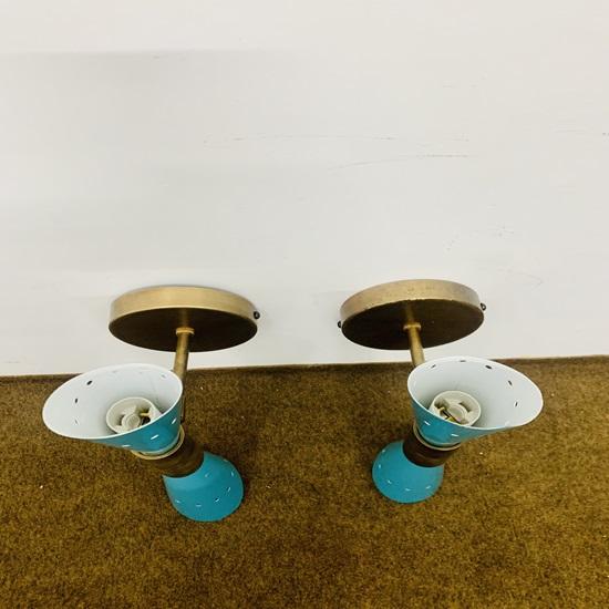 Italian Diabolo Wall Sconce Mid 1950's 2 Light Pair Light Wall Sconce Lighting