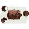 Leather Brown Messenger Shoulder Laptop Briefcase Business Bag New Men's Vintage