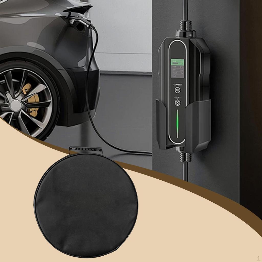 Taška na nabíjecí kabel pro elektromobil, černá, organizér pro příslušenství k elektromobilu do auta