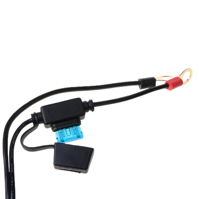 DC12-24V Motorcycle Battery Terminal Ring Sae Connector Harness Adapter