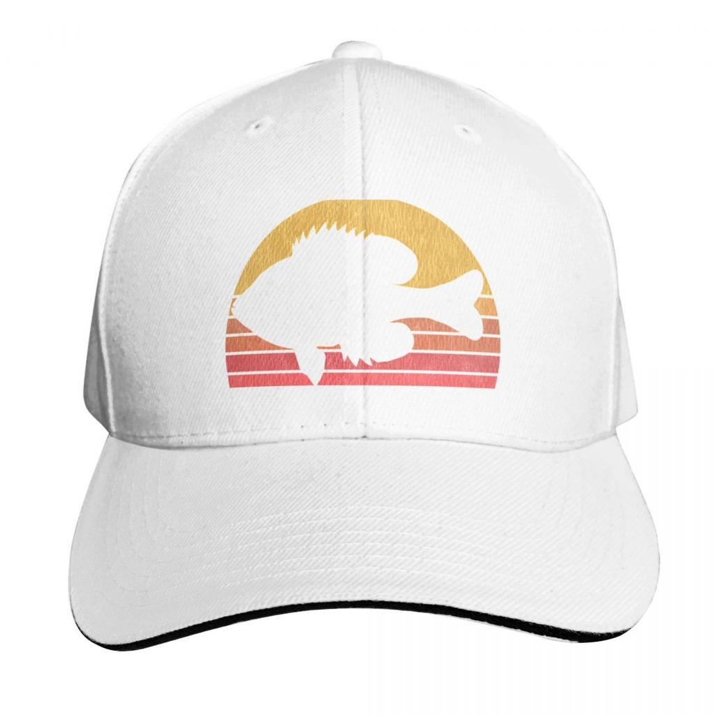 Fishing T Shirt Bluegill Fishing Panfish Retro Fisherman Tee Gifts Baseball Cap Men Women Casual Summer Sport Sun Cap
