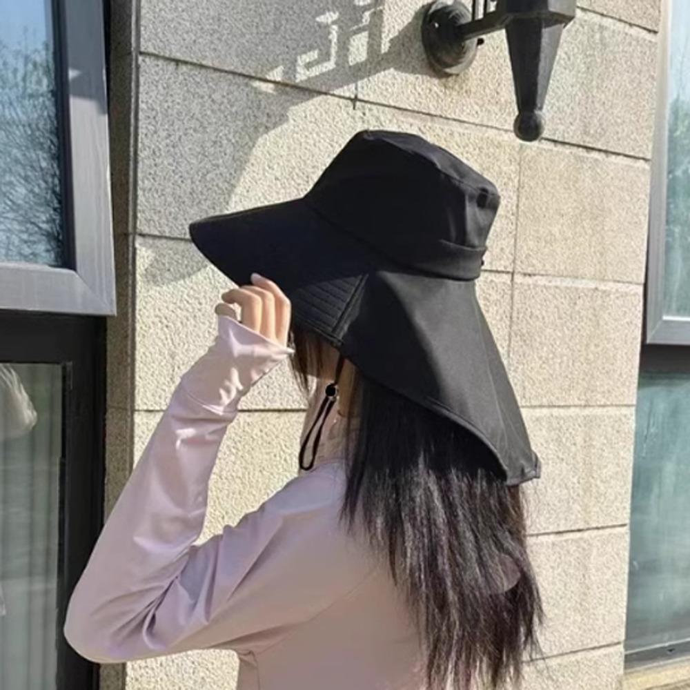 Foldable Sun Protection Hat Anti-UV Women Bucket Hats Adjustable Wide Brim Sun Hat Running