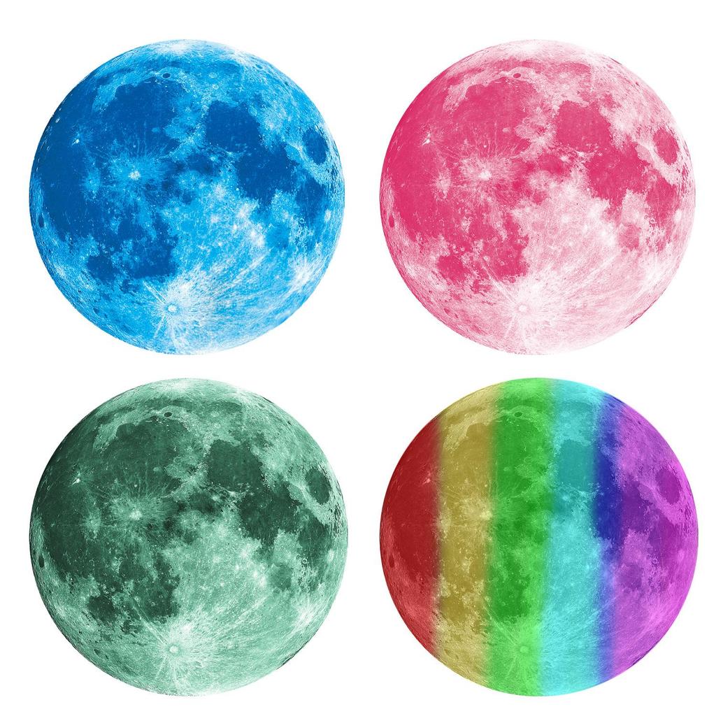 Glowing Moon & Planet Wall Stickers for Kids' Rooms
