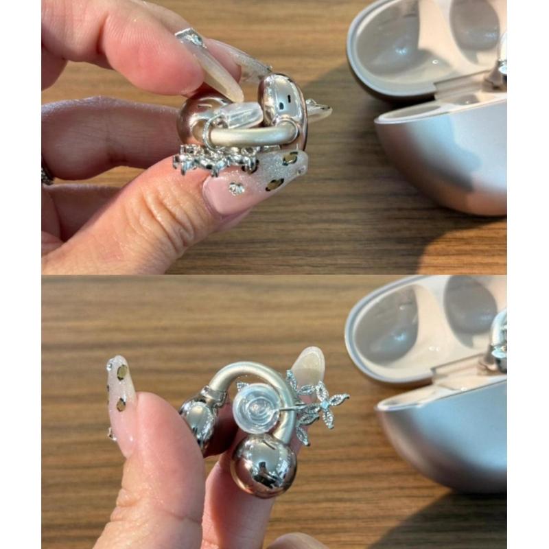 Verstellbarer Kopfhörerclip aus Metall zum Aufstecken – DIY-Dekoration, personalisierbar, passend für die meisten Ohrhörer (4–8 mm)