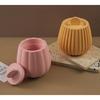 Striped Jar Candle Holder Resin Molds Tray Silicone Molds Resin Epoxy Ornaments Casting Mold for DIY Candlestick Jewelry