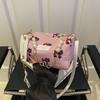 Exquisite high-end textured small bag 2025 summer new small fresh powder grid pillow bag versatile messenger shoulder bag