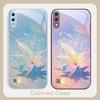 Green Maple Leaf Texture For Samsung A01 A02 03 Core 04 05 06 10 12 13 14 5G 15 16 M02 12 Note 8 9 10 20 glass Ultra phone case