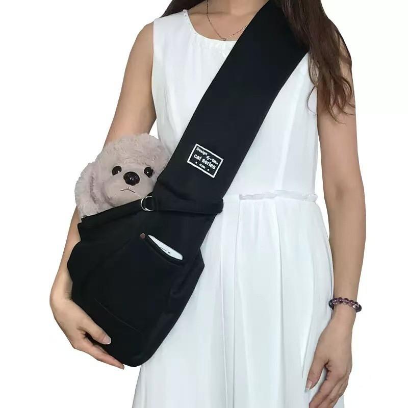 Portable Foldable Pet Carrier Bag Small To Medium Dogs Cats - Adjustable Shoulder Strap Soft Fabric Multiple Colors