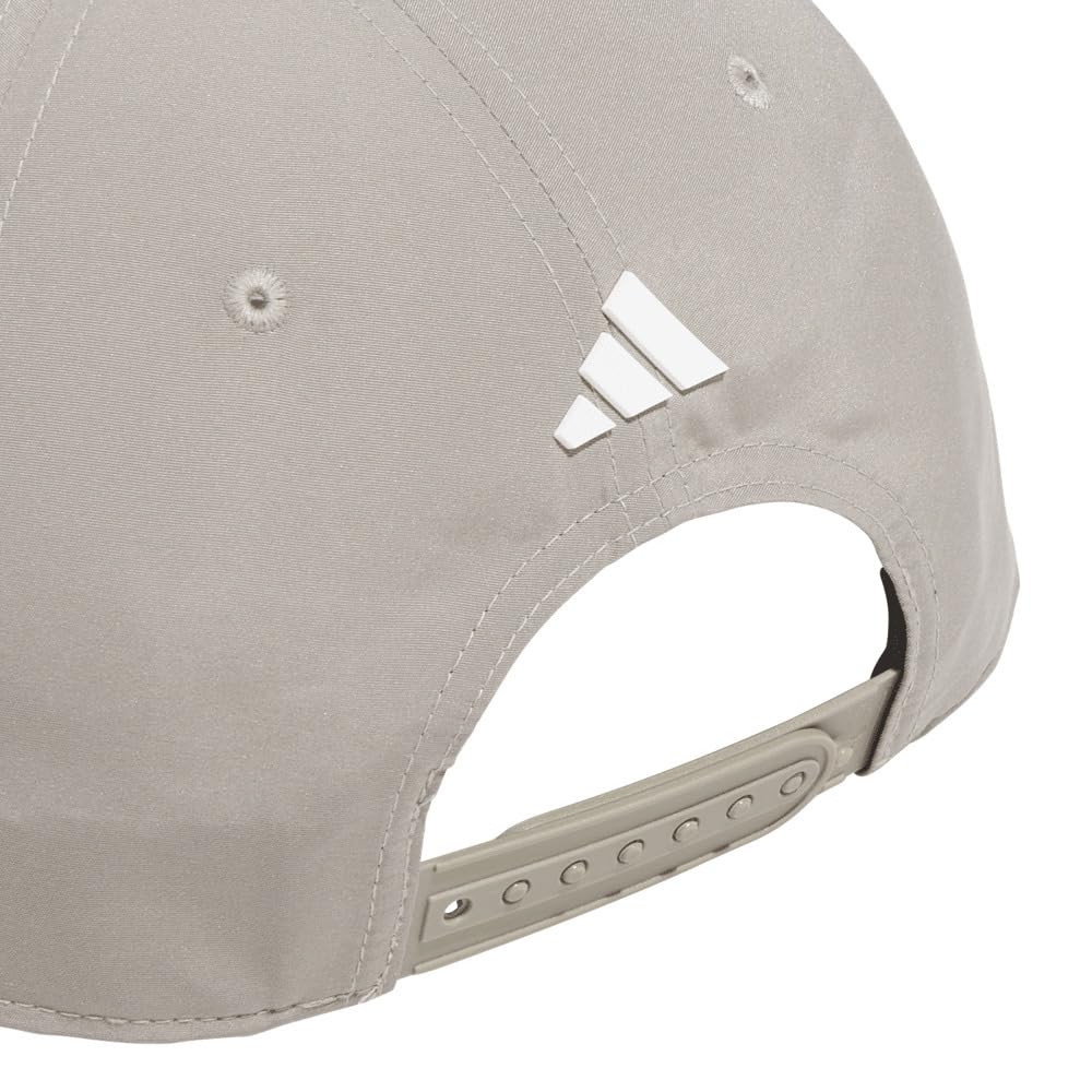 Adidas Golf Men's Putty Beige Golf Cap with Graphic Three Stripes and Cooling Cap