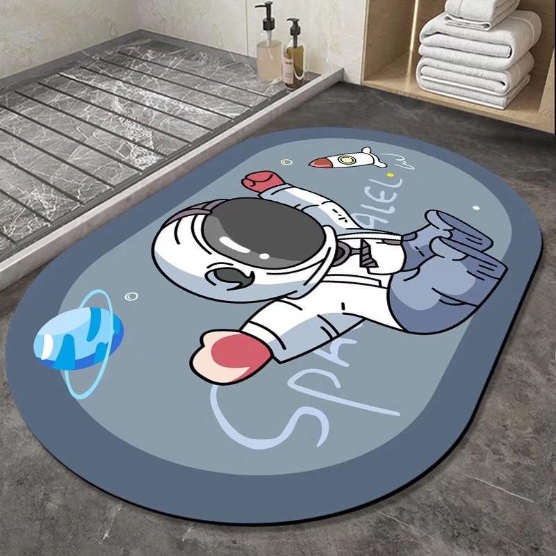 

Коврик для ванной комнаты с изображением астронавта, впитывающий, быстросохнущий, нескользящий, коврик для ванной комнаты, бытовой коврик с диатомовой грязью 40*60cm