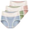 3 Pieces Women Briefs Cotton Underwear Female Middle Waist Undies Breathable Multicolor Panties L XL 2XL