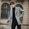 Double-sided Wool Suit Jacket Men's Non-cashmere High-end Short Coat Winter Medium and Long Thick Trench Coat