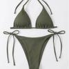 2025 European-American Sexy Three-Piece Bikini Women's Beach Swimwear