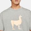 Nike Sb Alpaca Print Skateboarding Loose Knit Short Sleeve T-Shirt Men Tops Grey DD1299-063