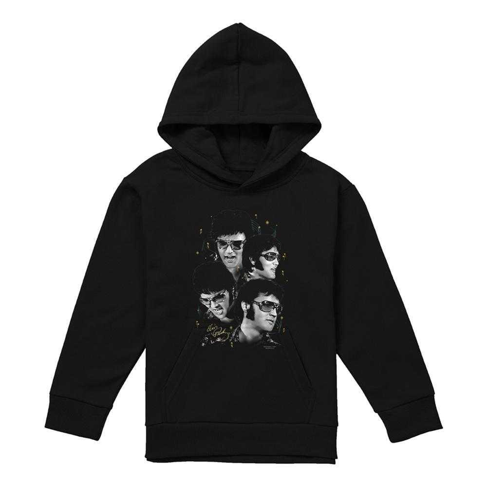 Elvis Presley Childrens/Kids Faces Hoodie