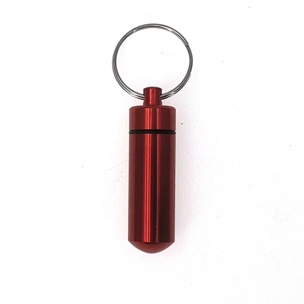 Aluminum Alloy Pill Keychain Holder Small Pill Box Pill Case Waterproof Pill Organizer Stonego Portable Pill Holder Keychain