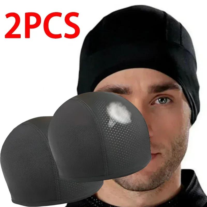 1/2pc Running Sports Beanie Cycling Caps Skull Cap Moisture Wicking Cooling Helmet Inner Liner Beanie Dome Cap