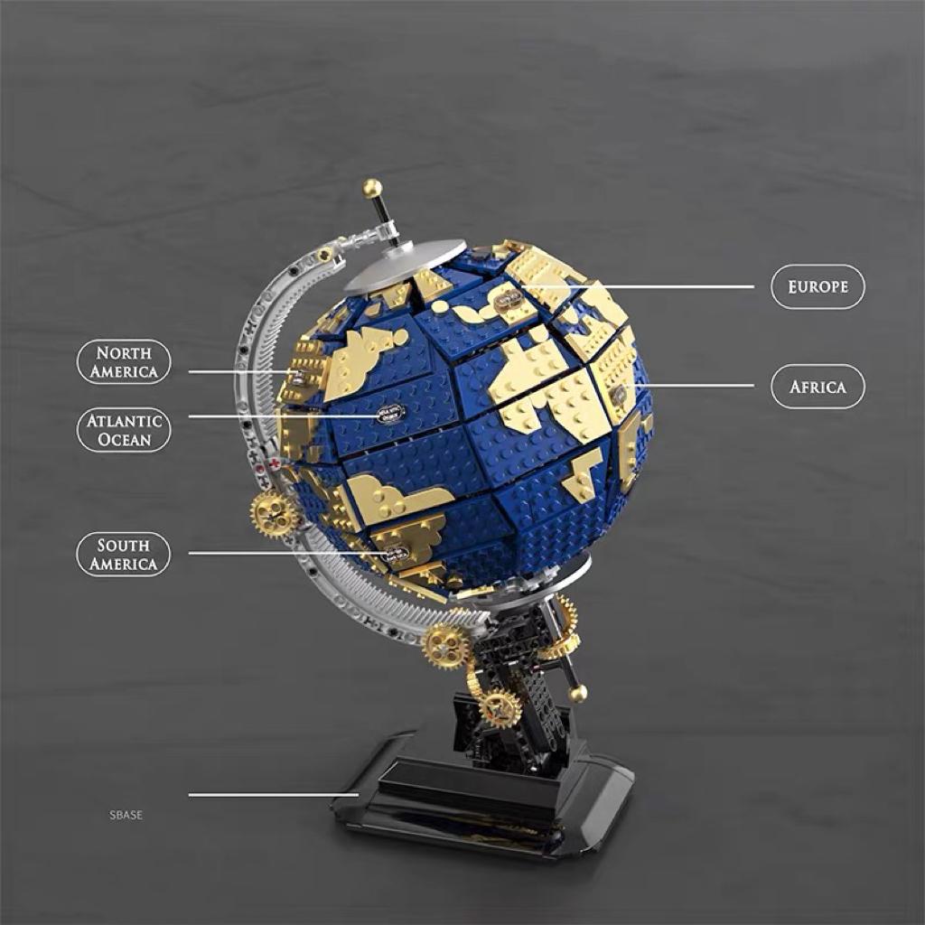 1455PCS Creative Globe Version Puzzle Science Teaching Building Blocks Assembly Education Bricks Model Toy Kid Adult for Gift