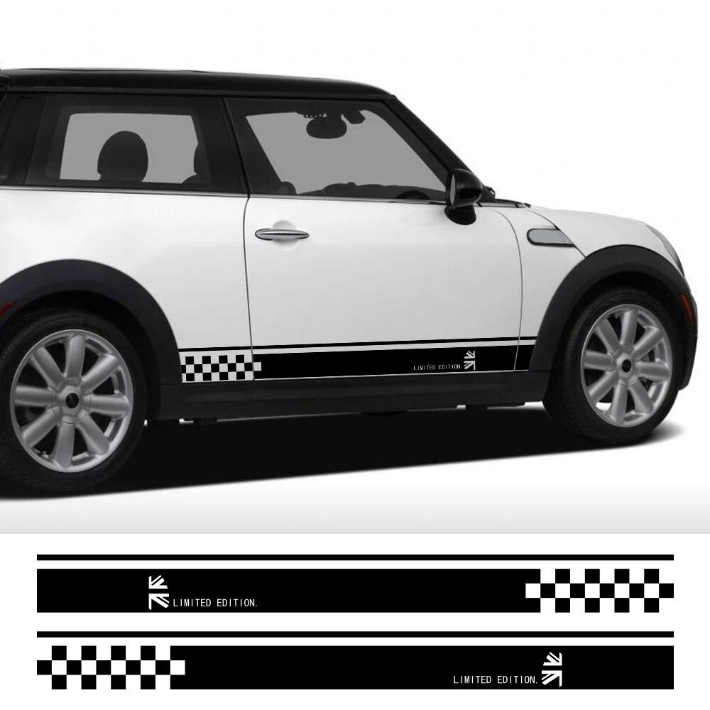 Car Door Side Stickers Auto Racing Sport Decal For Mini Cooper R56 R57 R58 R50 R52 R53 R59 R61 Countryman R60 F60 F55 F56 F54