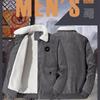 Cotton Jacket Men's Models Fall and Winter Coat Corduroy Lapel Lamb's Wool Thickened Jacket Cotton-padded Coat Fashion Casual Jacket