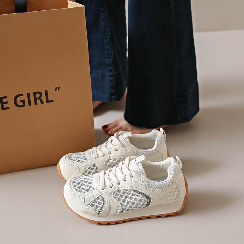 Korean Version of the New Dad Shoes Women's 2025 Summer Student Sports Thick-soled Heightening Casual Shoes Mesh Breathable Women's Shoes