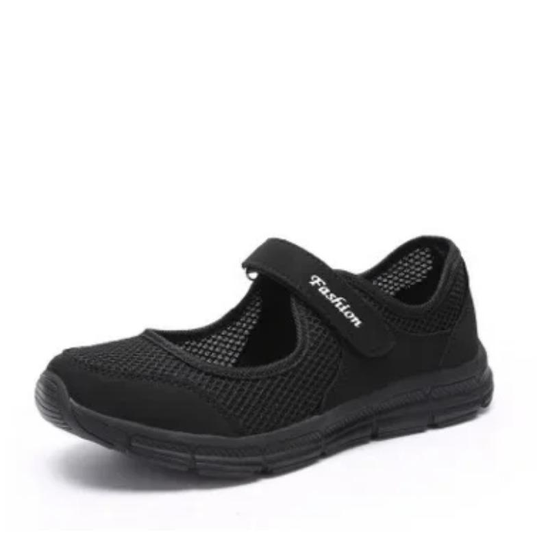 Mom Women Shoes Adult Lightweight Flat Bottom Mesh Surface Breathable Sneaker for Female Casual Footwear