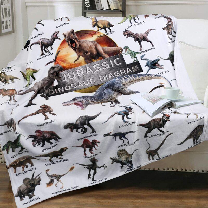 Park Dinosaur Jurassic Blanket Flannel Winter Bed Sofa Blanket Room Decoration