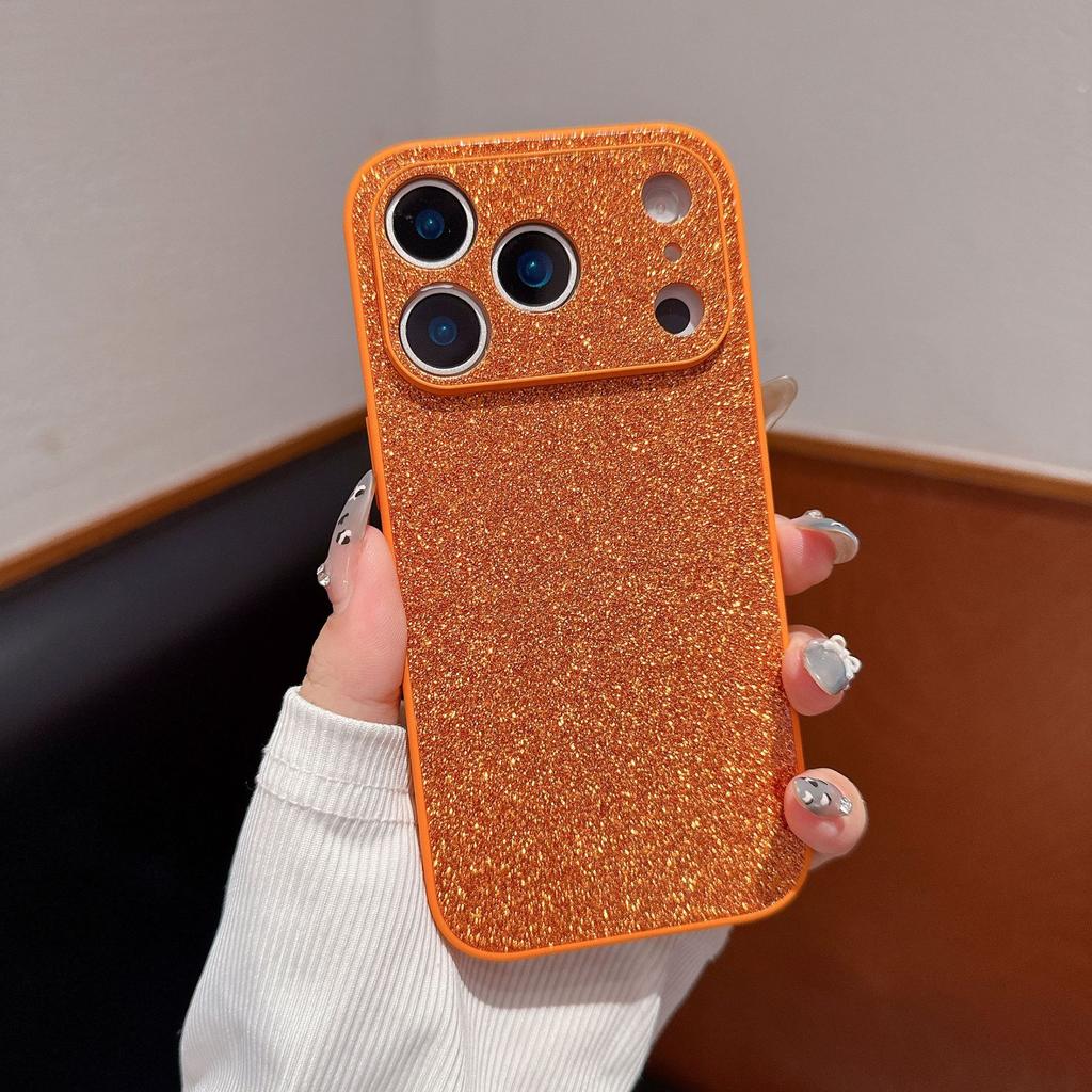Sternenhimmel Glitzerpuder für Apple 17pro Luxus Glitzerpuder Leder Handyhülle für IPhone 17 Schlichte Weiche Schutzhülle