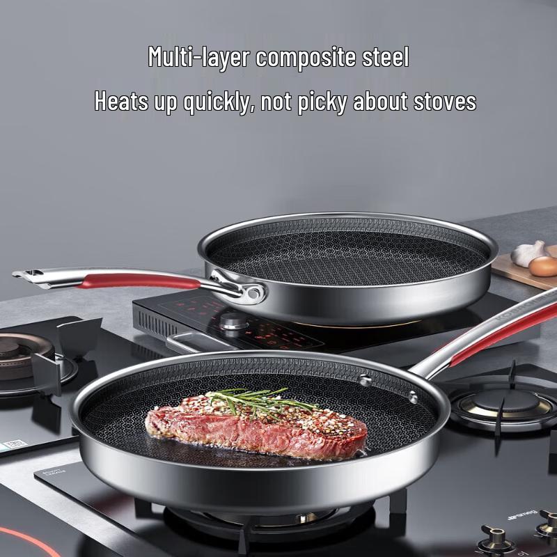 KOBACH S Series 316L Stainless Steel Honeycomb Non-stick Frying Pan