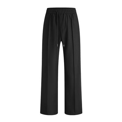 Summer New Drape Waist Casual Trousers Men's Trend Loose Straight Plus Size Long Trousers