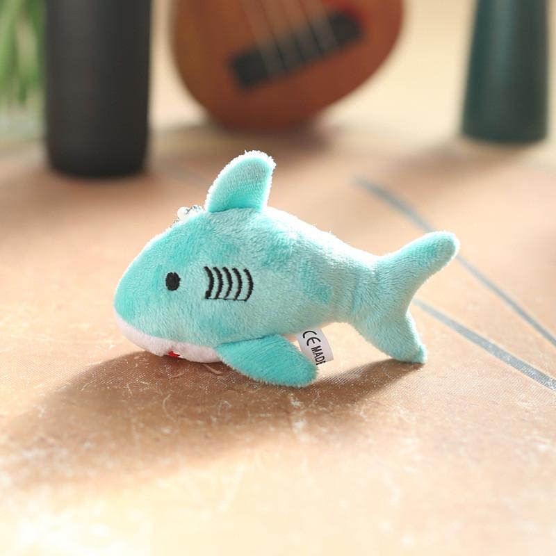 Shark Fun Plush Keychain Adorable Stuffed Animal Doll With Soft Crystal Fabric For Bags