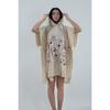Damen-Poncho mit Kapuze, Baumwoll-Musselin-Stoff, Strandkleidung oder Freizeitkleidung/Vertuschungen, Mehrzweck-Poncho