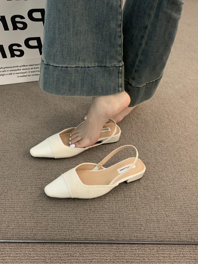 

Нежные вечерние босоножки на низком каблуке с сумкой на голове женские французские теплые хаки с острым носком маленькие ароматные темпераментные толстые каблуки пустые одинарные туфли женские 35