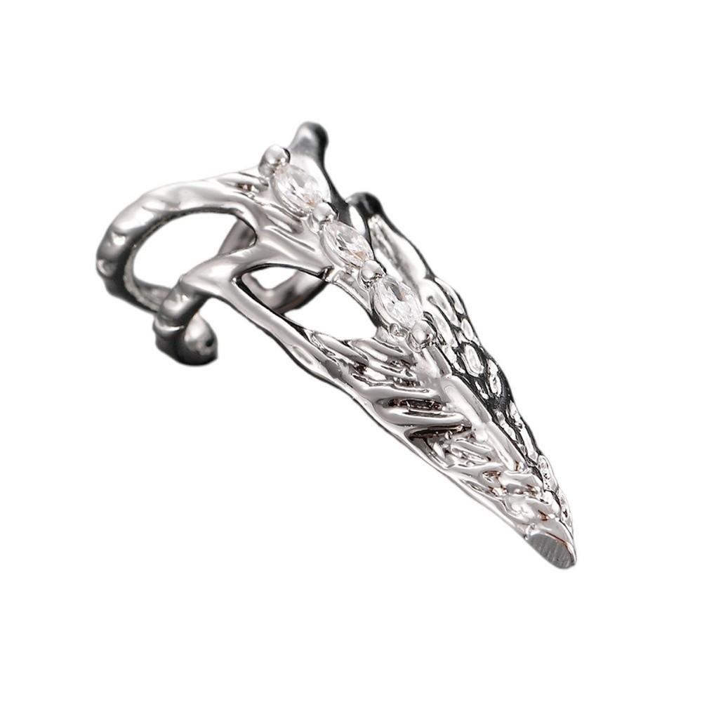 Elegant Nail Ring Machinery Style Punk Metal Jewelry Gift Gothic Ring Party Accessories