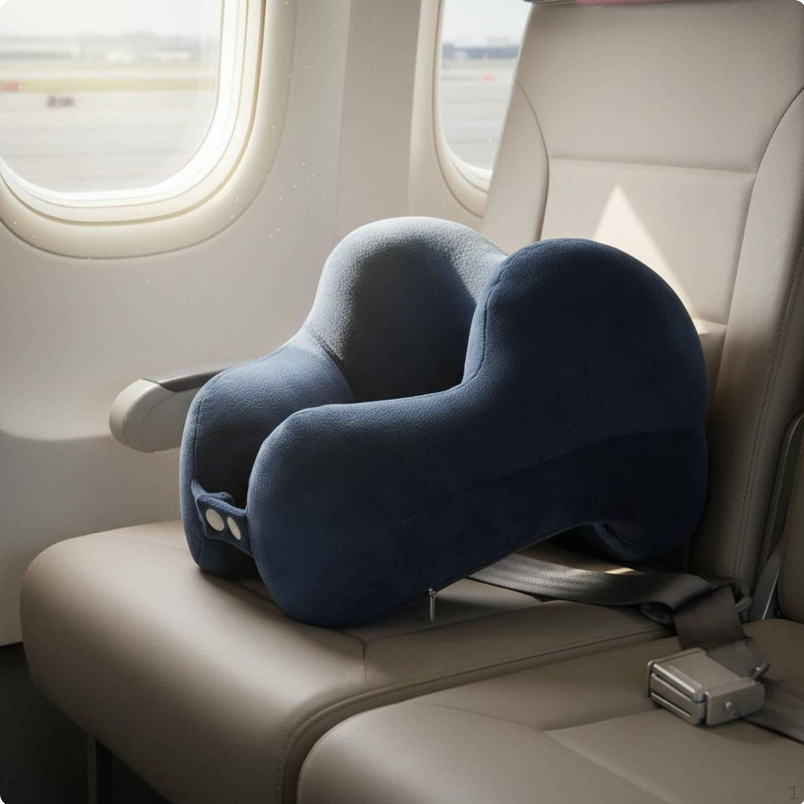 UShaped Travel Pillow Lightweight Neck Breathable Ergonomic Support for синий