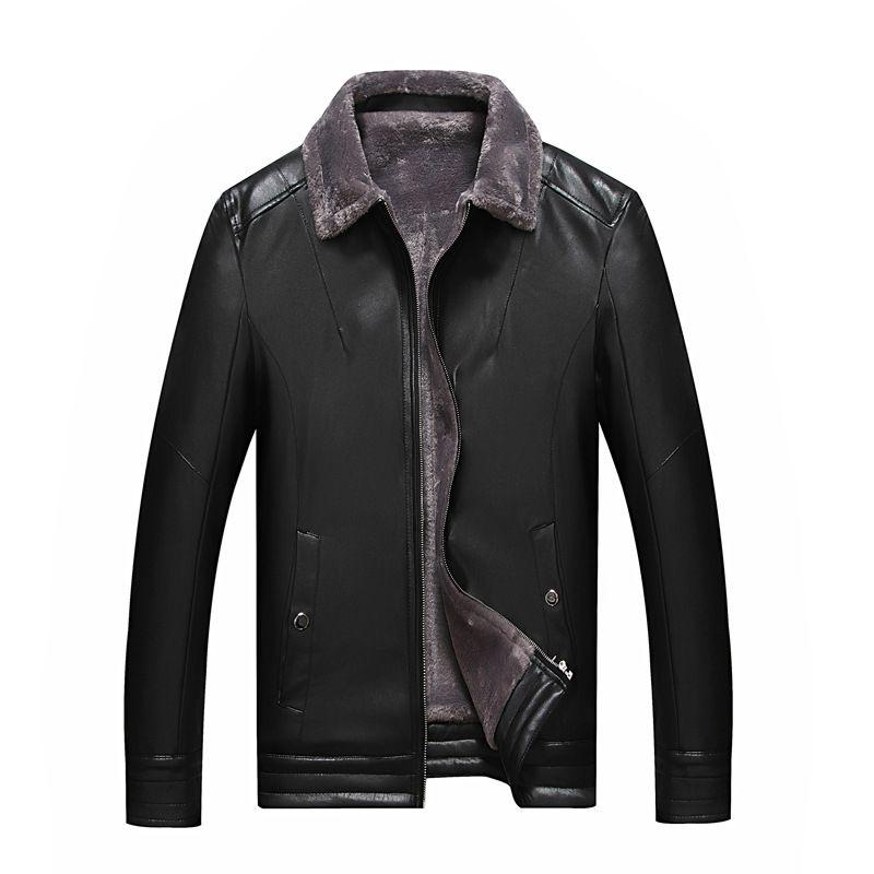 Chaqueta de Cuero Sintético Premium para Hombre Estilo Motero Abrigo de Piel para Motocicleta Corte Ajustado Ropa de Abrigo