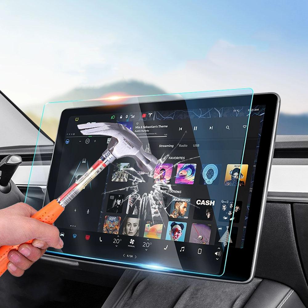 2pcs Tempered Glass Film Protector for Tesla Model 3 Highland 2025 2025 Rear Center Control Touch Screen Protective Film