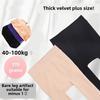 Enhanced Bare Leg Look Thick Nylon One-Piece Pantyhose with Stepping Socks for Fall & Winter (Plus Size)