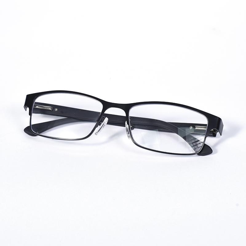 Men Blue Light Blocking Reading Glasses Lightweight Metal Frame HD Lens Stainless Steel Presbyopia Eyewear +100 +125 +150