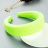 Diadema para mujer, diadema de ala ancha de Color Makaron, aro para el pelo para la cara de Color sólido con esponja gruesa Simple
