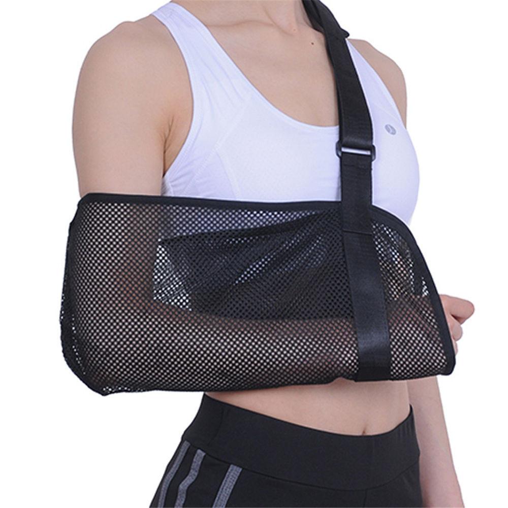 

1Pcs Breathable Arm Sling Adjustable Support Strap Lightweight Immobilizer For Injury Shoulder Elbow Wrist Rotators Cuff one size fits all чёрный