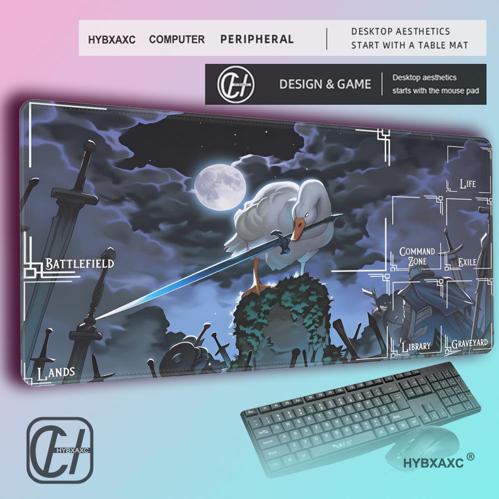 HYBXAXC Epic Goose MTG Playmat Silly Goose TCG Playmat MTG Token Anime DeskMat Custom Playmat Mousepad  mtg Accessories Playmate 400x800x2mm