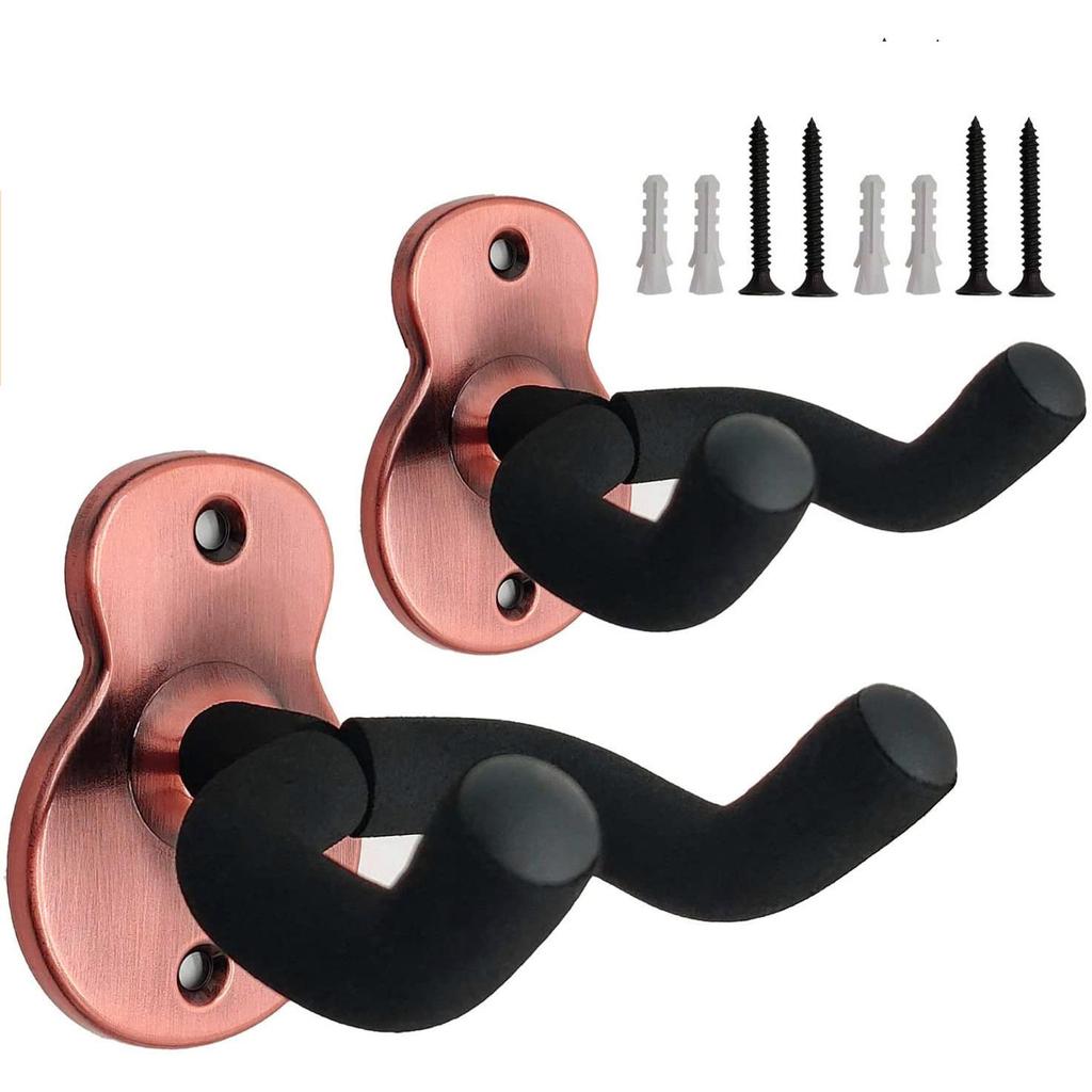 2er-Pack Gitarren-Wandhalterung, Ukulele-Hakenhalter Ständer Gitarrenhaken Haken für Akustik-Elektro-Bassgitarren und Ukulele